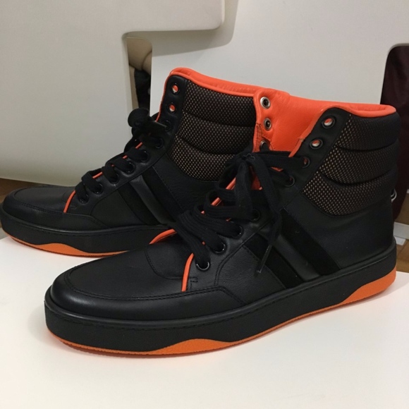 Black and orange gucci sneakers Clearance